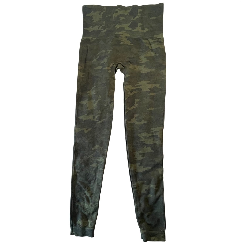Spanx Look At Me Now Seamless Camo Leggings Green High Waisted XS/TP Camouflage - Picture 1 of 10